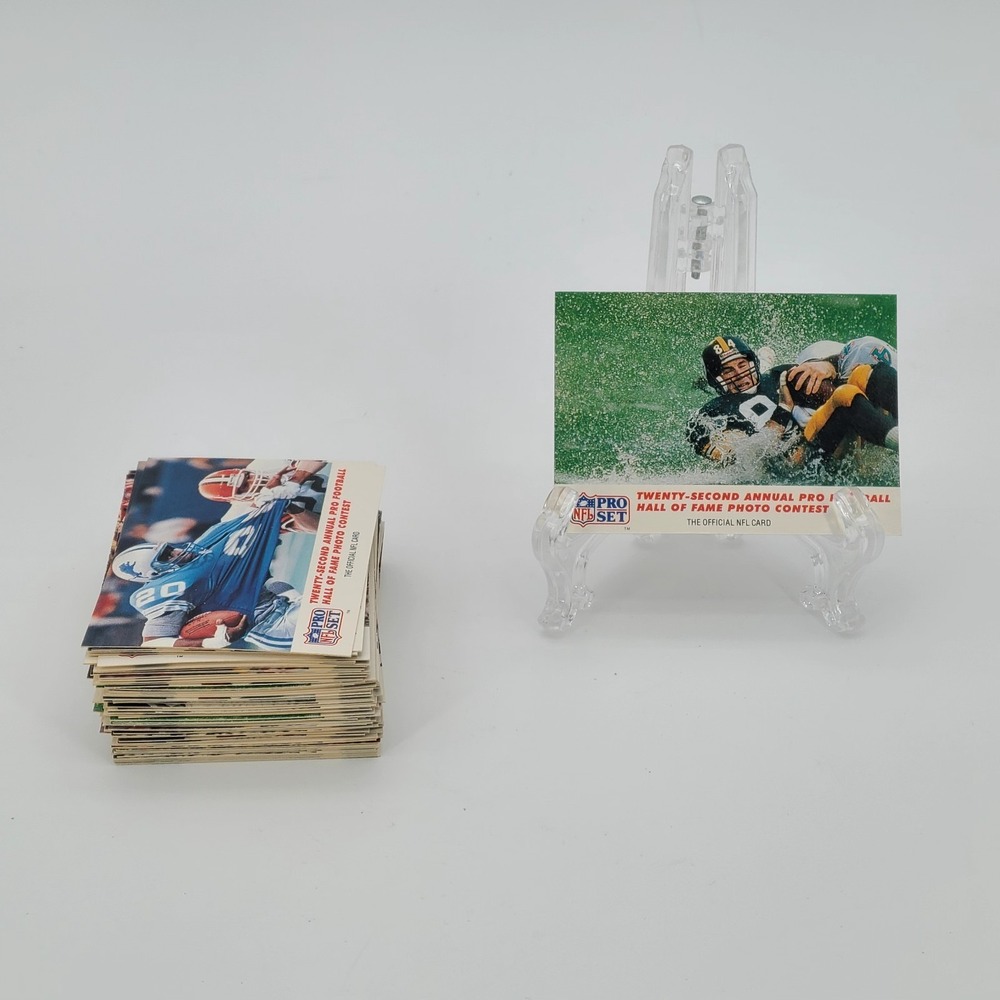1990 Pro Set - 22nd Annual Pro Football Hall Of Fame Photo Contest 75+ Card Lot